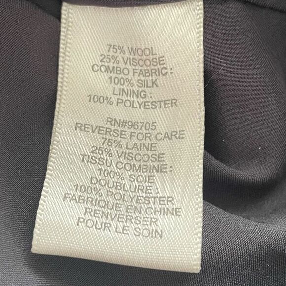 Rebecca Taylor Animal Print Wool Black Silk Sheath Dress - Picture 6 of 6